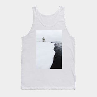 Small tree and snow at the lake Tank Top